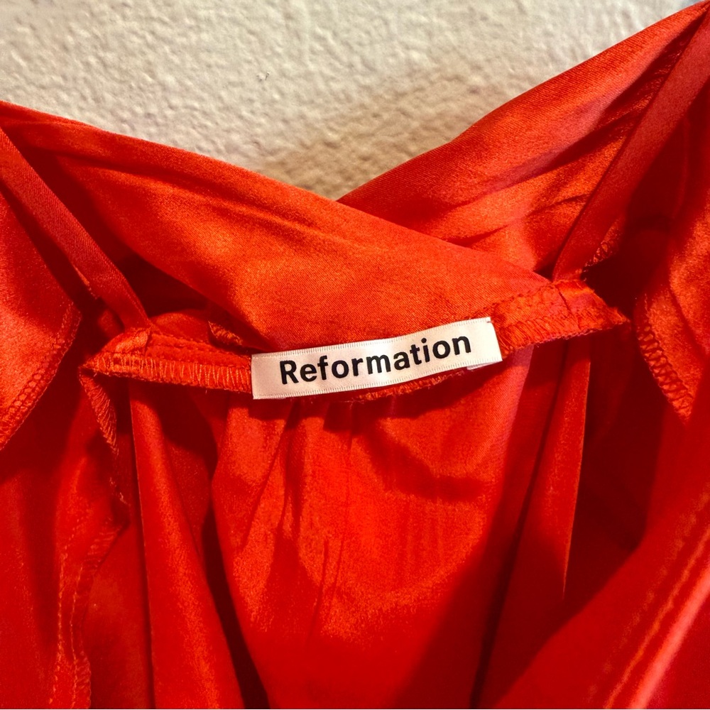 Reformation Stella Silk Tank Top Twist Back | Large NEW NWT - Picture 4 of 8